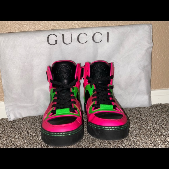 Neon Gucci High tops, authentic - Picture 4 of 5